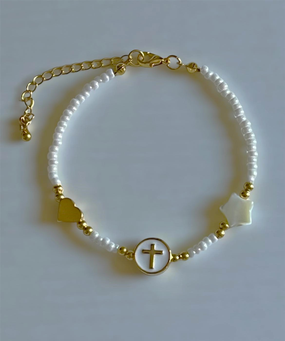 Beaded Cross Bracelet