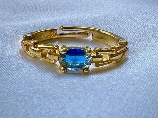 Blue Elevated Ring