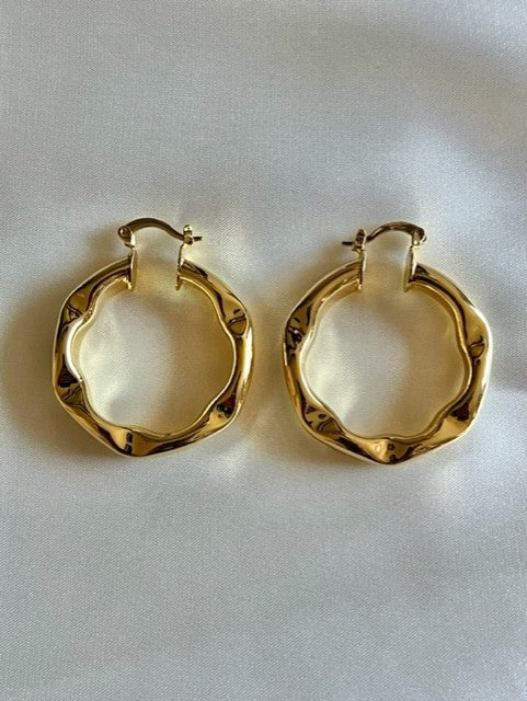 Round Design Hoop Earrings